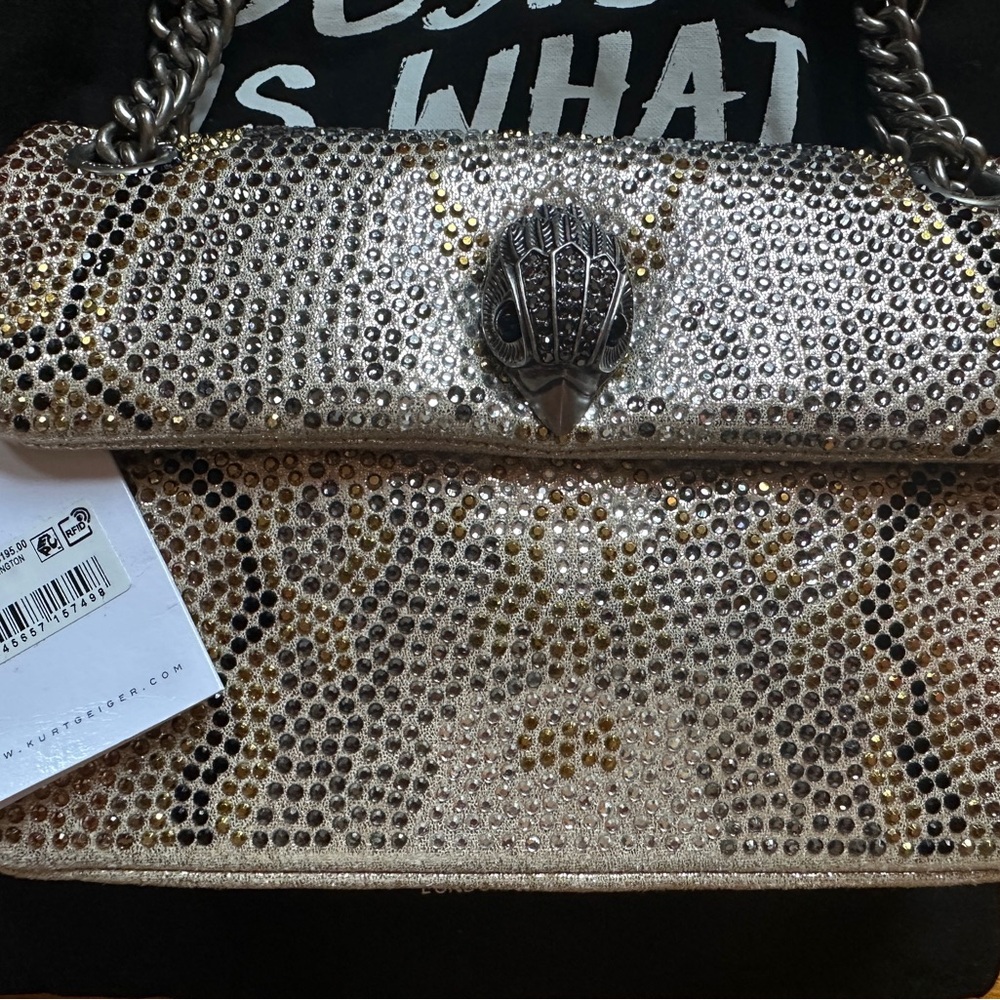 Brand New, RARE & Beautiful Kurt Geiger Multi Crystal Mini Kensington handbag. - Picture 10 of 12